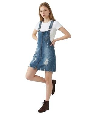 tunechi denim shirt dress Sainte Shirtdress In Blue a clutch lifestyle-skate Color:Dark Yellow How To Style A